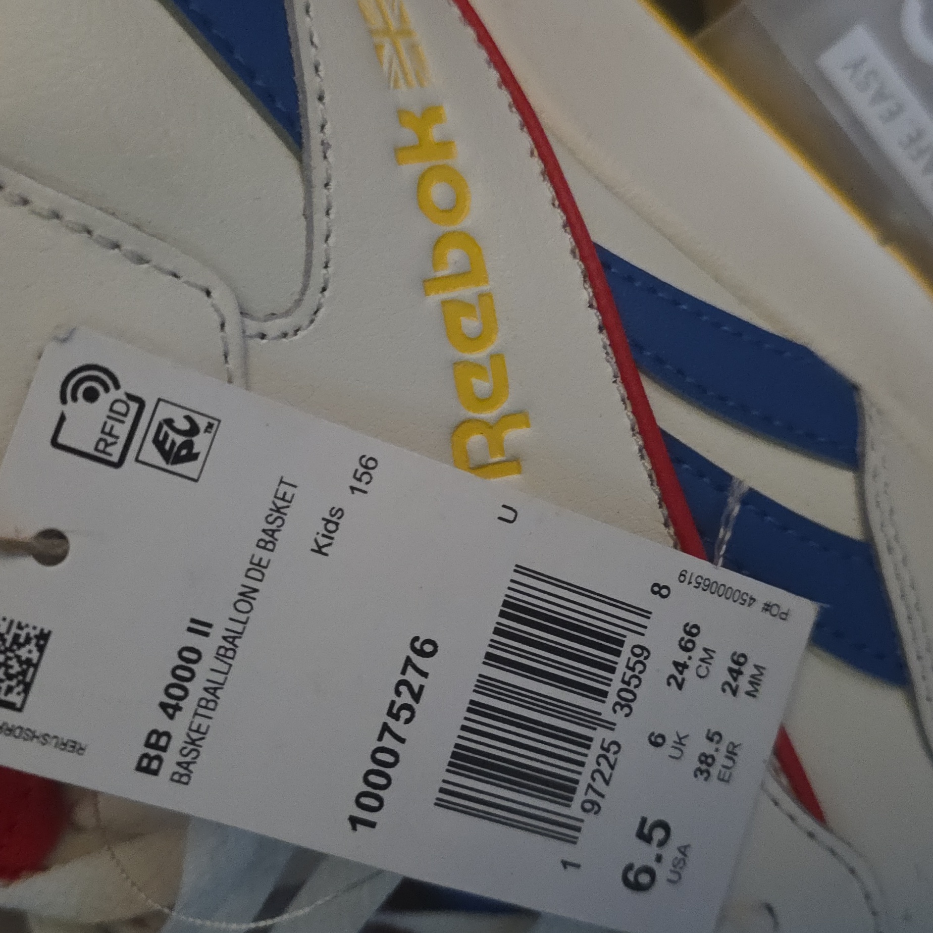 Nwt Reebok Bb 4000 Ii Basketball Shoes In Rd/What/Blu/Yllw Colors. W:8/Kids 6.5